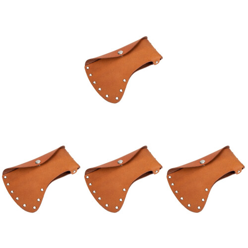 4Pcs Cattlehide Sheath Portable Head Cover 1