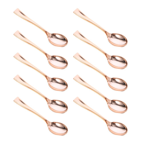 72Pièces Mini Cuillères Rose Gold Pour -