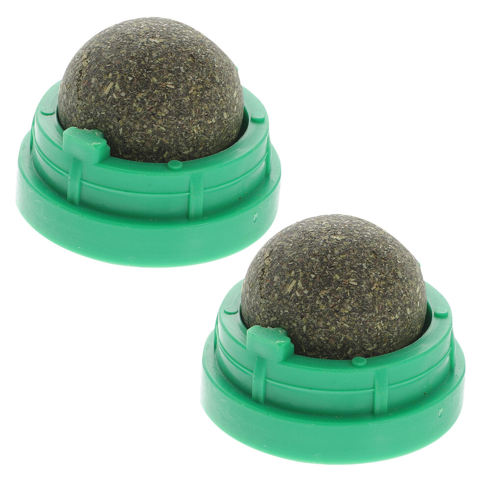 4 Pcs Rotatable Cat Licking Mint Ball Catnip Treats-image-OPC-PKWYNBR-NEW