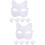 10 Pcs Diy White Paper Cat Shape Masks Unpainted Blank 9