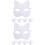 10 Pcs Diy White Paper Cat Shape Masks Unpainted Blank 7