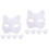 10 Pcs Diy White Paper Cat Shape Masks Unpainted Blank 6