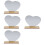 4Pcs Wooden Base Desktop Mirror Acrylic Heart 9