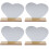 4Pcs Wooden Base Desktop Mirror Acrylic Heart 7