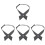 4St Polyester Dames Cross Tie Zwart Verstelbaar Formele Accessoires 4