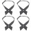 4St Polyester Dames Cross Tie Zwart Verstelbaar Formele Accessoires 7