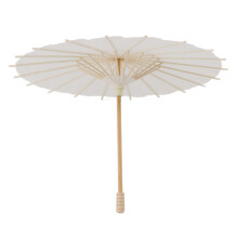 Kinder-Papierschirm Weißer Bambus & Papier Chinesischer Stil 28cm/11in zur Dekoration