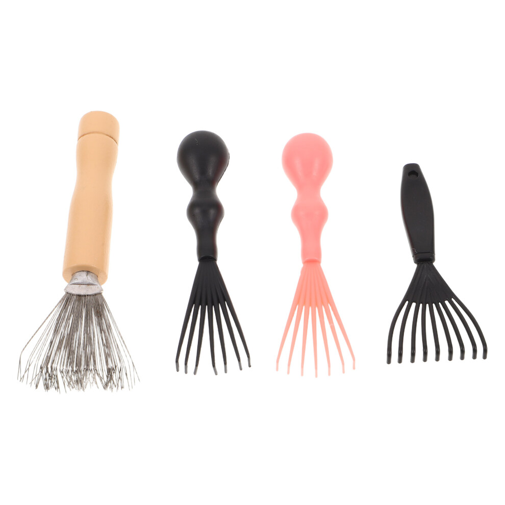 Totority 8 Pcs Comb Cleaner Rake With Ergonomic Handle For Hair Brush Cleaning