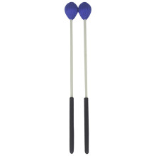 2 Pairs Medium Keyboard Marimba Mallets Blue Yarn Head Beech Handle