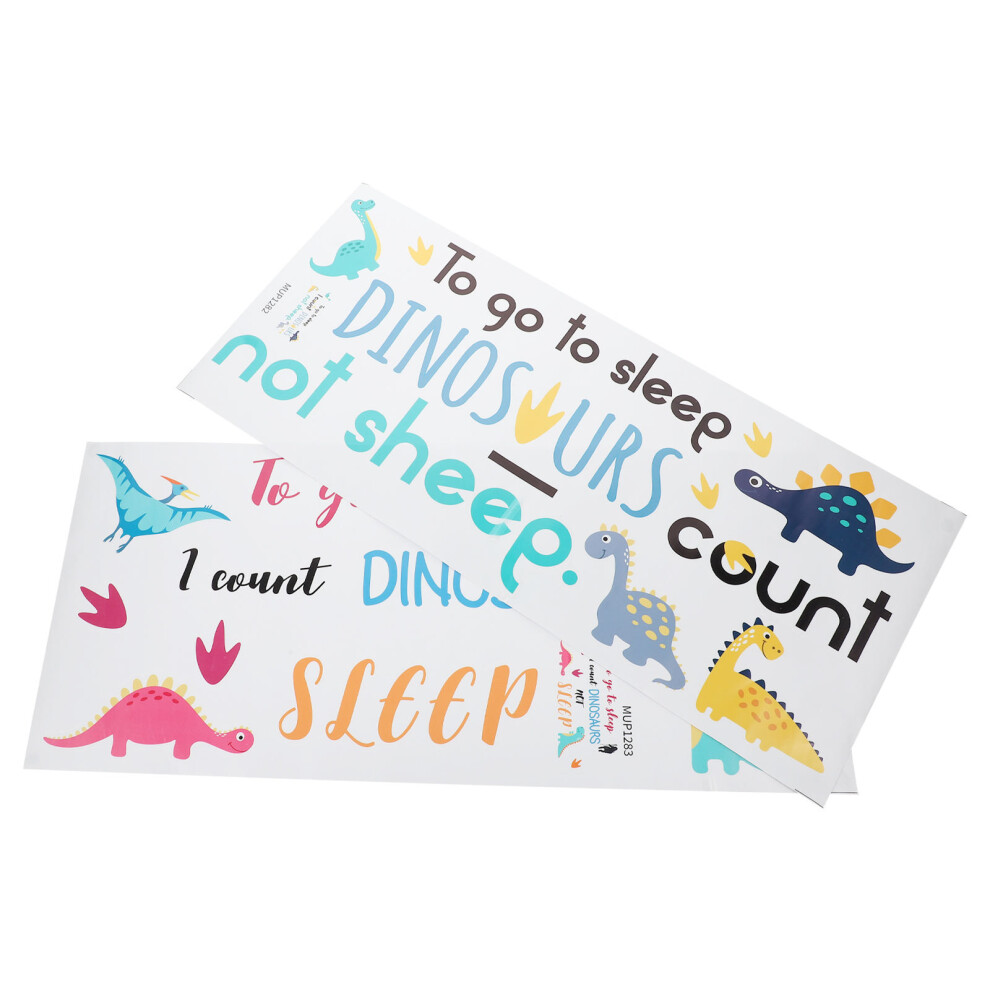 Ohphcall 4 Sheets Dinosaur Pattern Wall Decals For Kids Bedroom Decoration