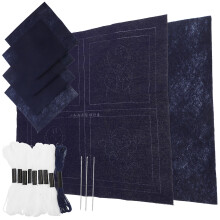 2 Sets Japanese Sashiko Kits Diy Embroidery Coasters For Beginners