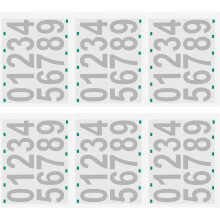 18Feuilles De Numéros Autocollants Adhésifs PVC Pour
