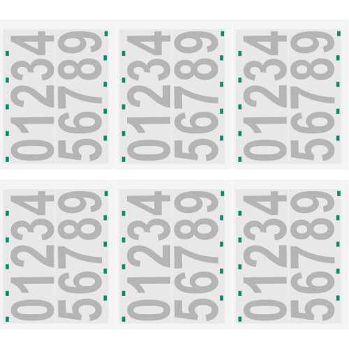 18Feuilles De Numéros Autocollants Adhésifs PVC Pour