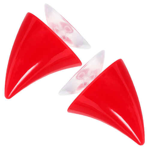 8 Pcs Motorcycle Horn Demon Decoration With Suction Cup