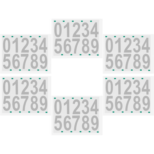 18Feuilles De Numéros Autocollants Adhésifs PVC Pour 1