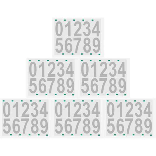 18Feuilles De Numéros Autocollants Adhésifs PVC Pour 2
