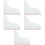 5Pcs Acrylic Bathtub Corner Splash Guard For Washbasin 9