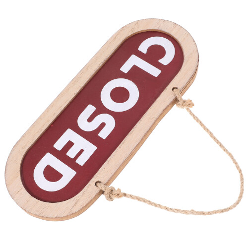 3Pcs Double-Sided Wood Open Closed Door Sign