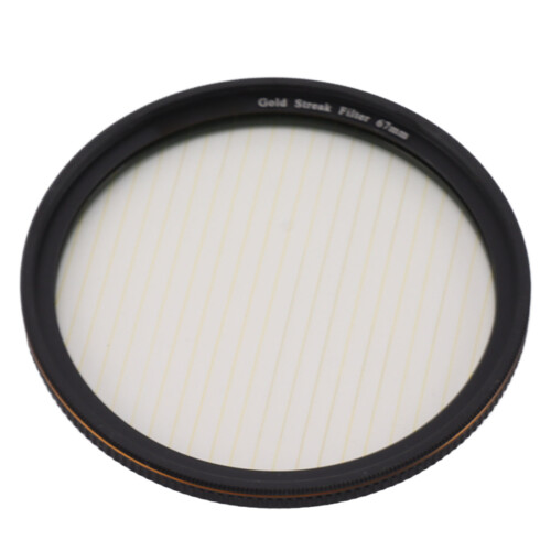 Gold Streak 67 mm Filter optisches Glas Gehäuse