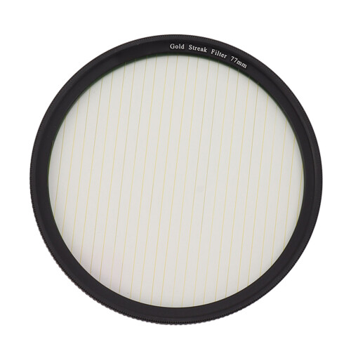 Gold Streak 77mm Filter Lichtflare optisches Glas