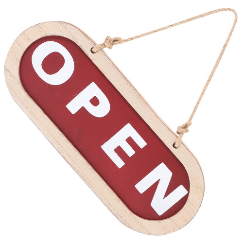 3Pcs Double-Sided Wood Open Closed Door Sign 2