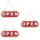 3Pcs Double-Sided Wood Open Closed Door Sign 9