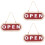 3Pcs Double-Sided Wood Open Closed Door Sign 8
