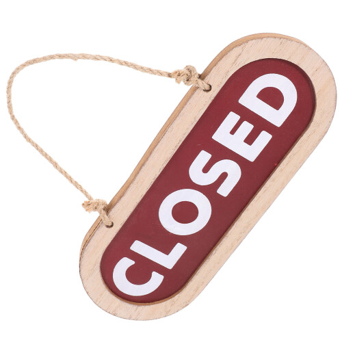 3Pcs Double-Sided Wood Open Closed Door Sign 1