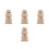 4Pcs Solid Wood Lion Sculpture Column Caps For Garden Arch 8