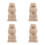 4Pcs Solid Wood Lion Sculpture Column Caps For Garden Arch 5