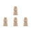 4Pcs Solid Wood Lion Sculpture Column Caps For Garden Arch 9