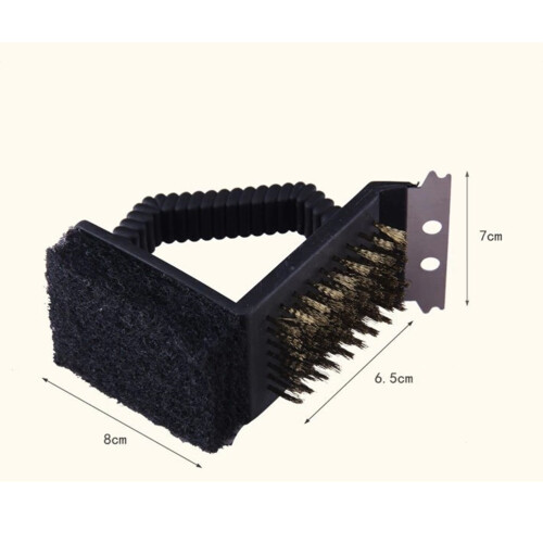 Spazzola 3 In 1 Per Bbq Con Raschietto E 2