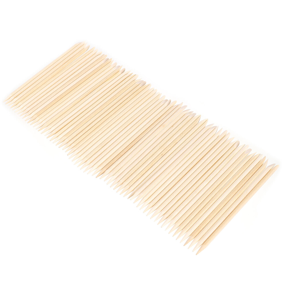Villcase 400 Pcs Wood Nail Sticks Cuticle Pusher Remover Nail Art Supply