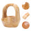 2Stk Holz Snackkorb Beige Wurzelfräsung Und Serviertablett 10