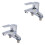 2 Pcs Copper Double Hole Faucet For Bathroom Kitchen Sink 3
