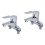 2 Pcs Copper Double Hole Faucet For Bathroom Kitchen Sink 4
