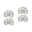 4Pcs Safe Odorless Silver Finger Trainers Piano Finger Exercise Tools 4