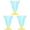 3Pièces Coupes Sundae En Verre Solide Pour Glaces 2