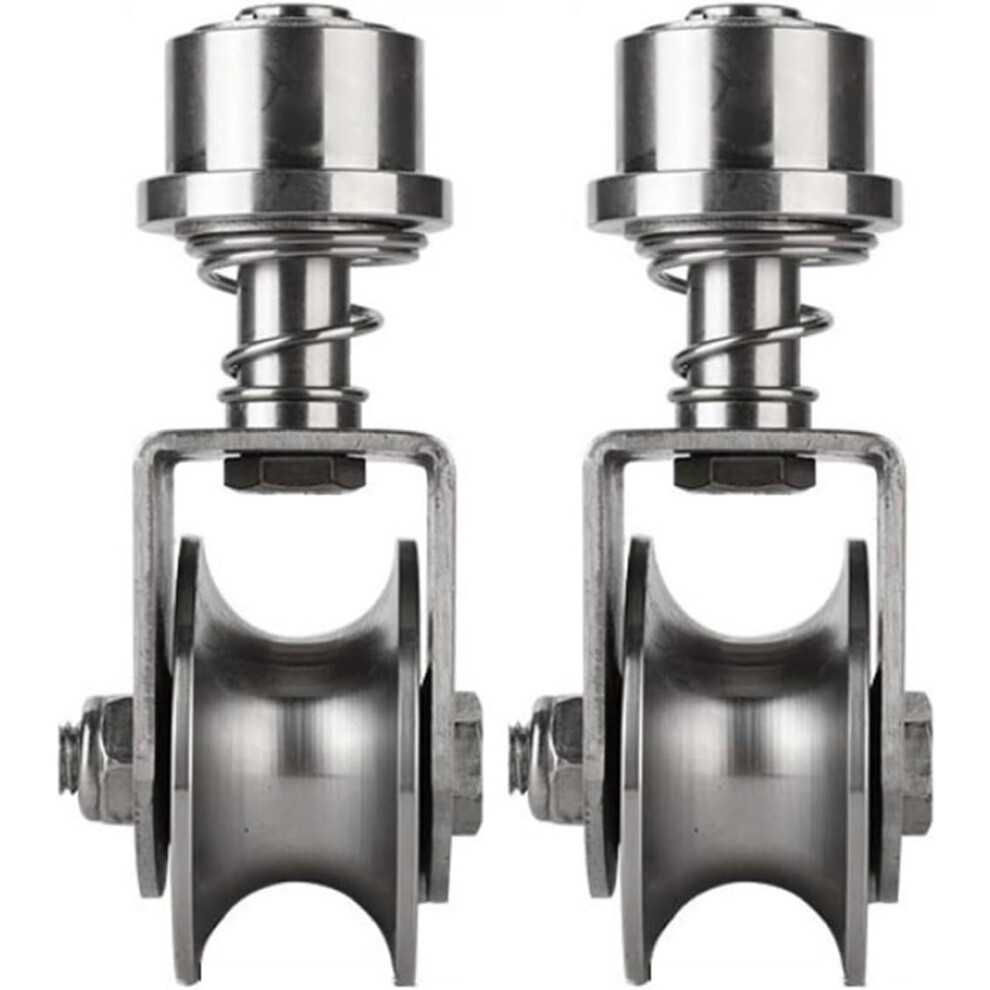 U Groove Stainless Steel Pulley Wheels 2 Pack 3 Inch Sliding Gate Roller Wheel For Wheel Track Rail 9393856178131