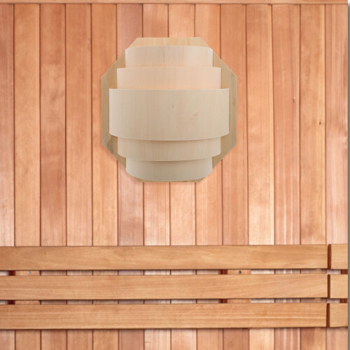 Luminária De Madeira Para De Sauna Alta Temperatura 2