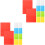 20 Pcs Blank Index Cards Colored Flash Note Cards Box 5