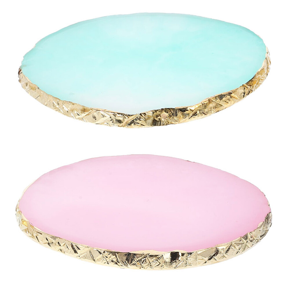 Vaguelly 4 Pcs Resin Nail Art Mixing Palettes