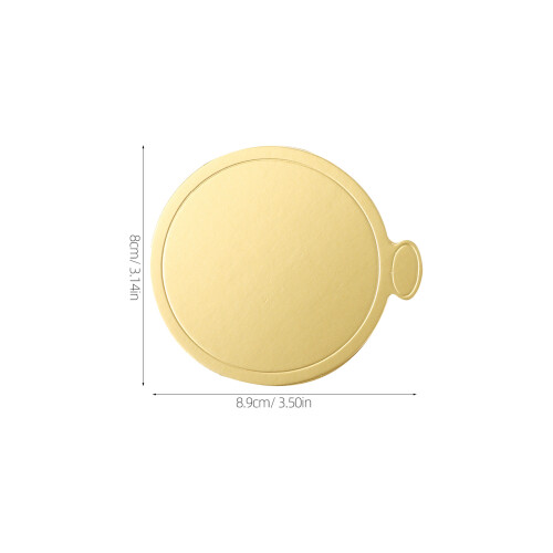 200Pcs Mini Round Golden Cake Boards 80Mm Mousse Cupcake Base 1