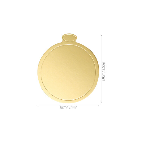 200Pcs Mini Round Golden Cake Boards 80Mm Mousse Cupcake Base 2