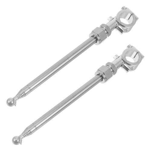 6 Pcs Retractable Flagpole For Motorcycle Bicycle Safety Flag Mount 2