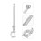 6 Pcs Retractable Flagpole For Motorcycle Bicycle Safety Flag Mount 11