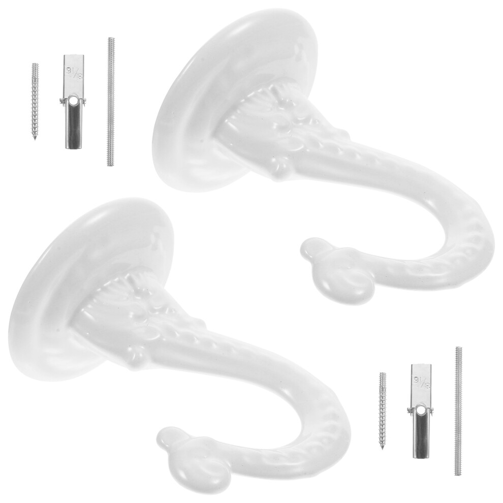 6 Sets Heavy Duty Ceiling Mount Swag Hooks Zinc Alloy 032297116430