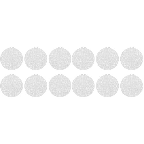 20 Pcs Diy Mesh Sheet Plastic Cross Stitch Sewing Round Sheets 1
