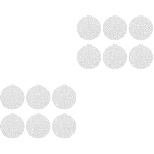 20 Pcs Diy Mesh Sheet Plastic Cross Stitch Sewing Round Sheets 2