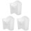 3Pièces Supports À Frites Réutilisables PP Blancs Pour Pique- 4